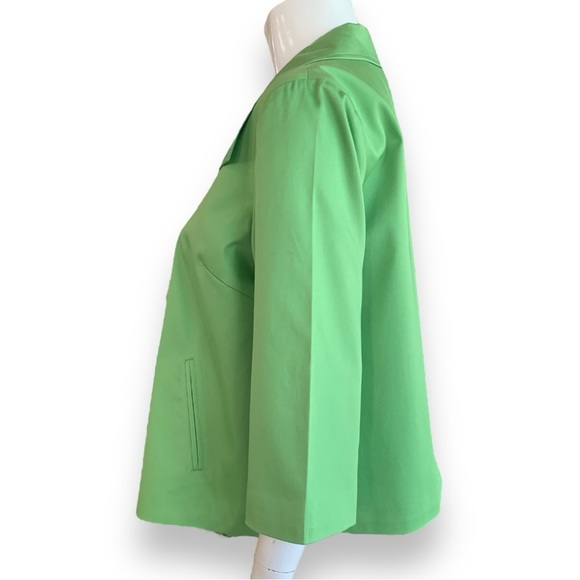 SAG HARBOR GREEN COTTON SWING JACKET. WOMEN’S SIZE 12 PETITE - Picture 3 of 6